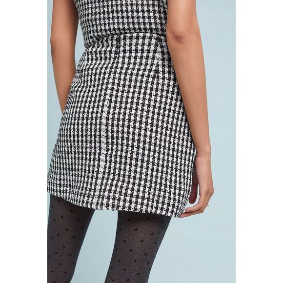 Maeve Anthropologie Townsend houndstooth mini skirt size 4 - Picture 12 of 13